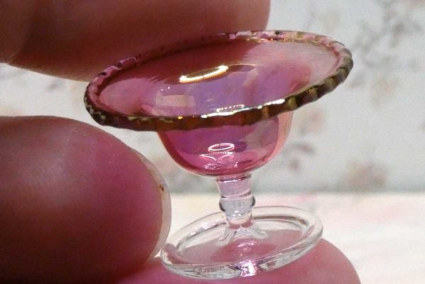 Miniature tranebærglas skål til frugt