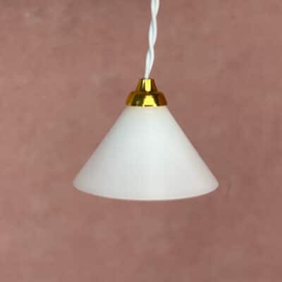Loftlampe med enkel LED skærm i hvid